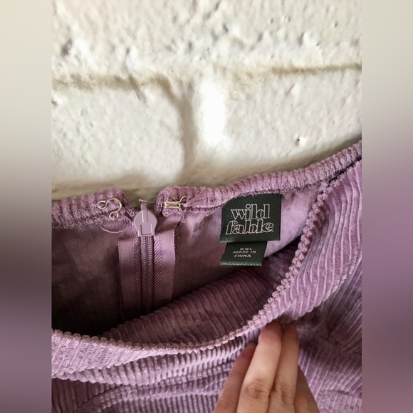 Wild Fable Lilac Purple Corduroy Mini Dress - Picture 4 of 8